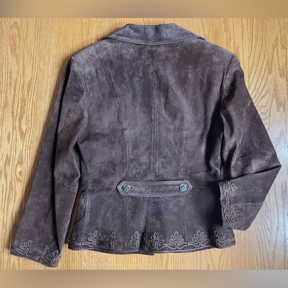 Vintage Scully Suede Leather Brown Fall Blazer Jacket Size 10 - Picture 4 of 8
